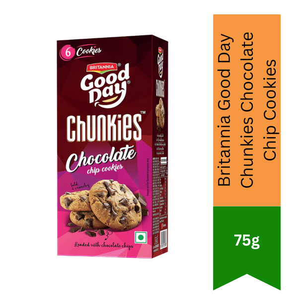 Britannia Good Day Chunkies Chocolate Chip Cookies 75g|BB:11.NOV.2026