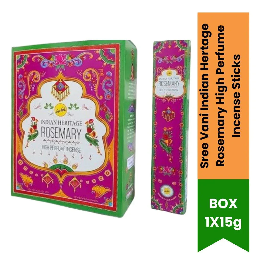 Sree Vani Indian Heritage Rosemary High Perfume Incense Sticks