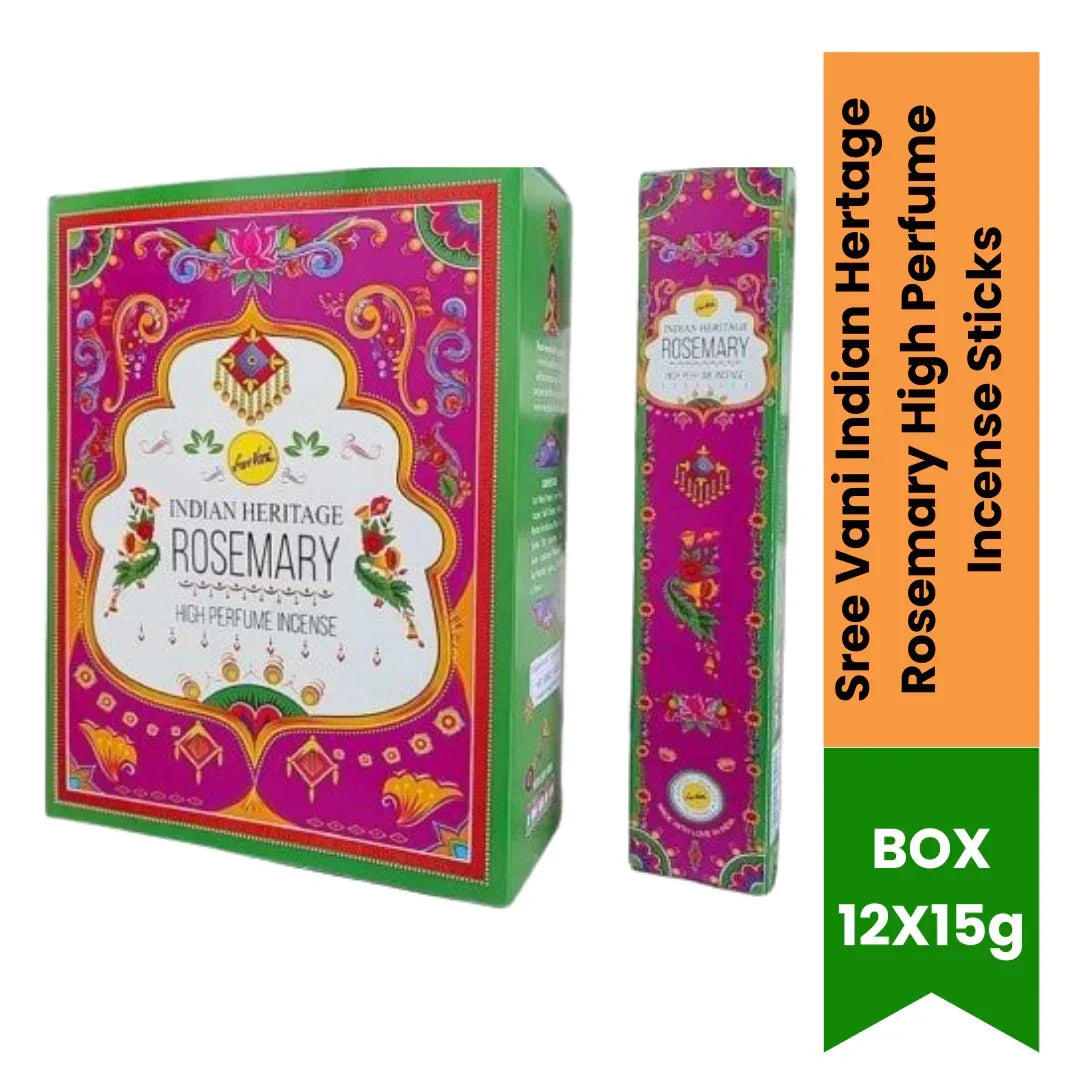 Sree Vani Indian Heritage Rosemary High Perfume Incense Sticks