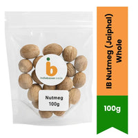 IB Whole Nutmeg (Jaiphal Spice Whole) - Highly Aromatic Core Kernel for Fresh Grating into Sweet Mithai Desserts, Baking & Savoury Cream Gravies | South Africa | India Bazaar