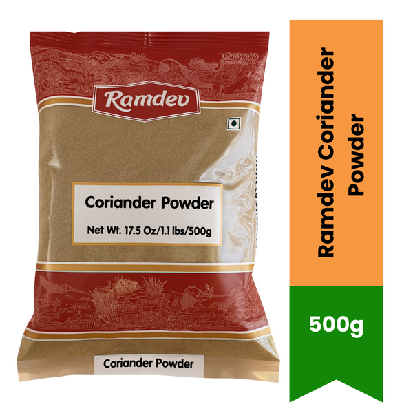 Ramdev Coriander Powder 500g – Pure & Aromatic Dhania Powder | Fresh Indian Spice|BB:OCT.2026