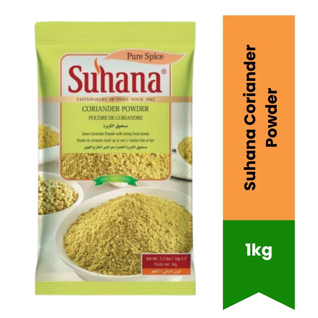 Suhana Coriander Powder 1Kg | Add Fresh Flavour to Chicken, Veg, Curries & Sauces | Everyday Cooking Spice | South Africa | India Bazaar