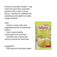 Suhana Coriander Powder 1Kg | Add Fresh Flavour to Chicken, Veg, Curries & Sauces | Everyday Cooking Spice | South Africa | India Bazaar
