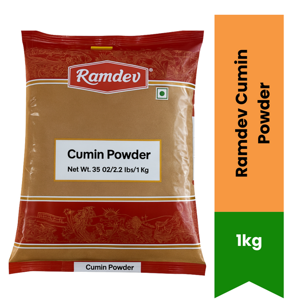 Ramdev Cumin Powder 1Kg – Aromatic & Fresh Ground Cumin | Pure Indian Spice|BB:MAR.2027
