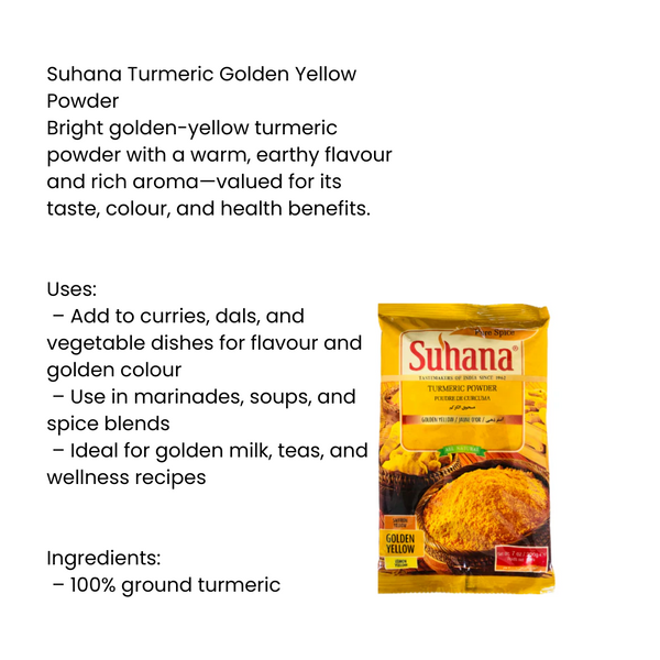 Suhana Turmeric Golden Yellow Powder |BB:JAN.2027