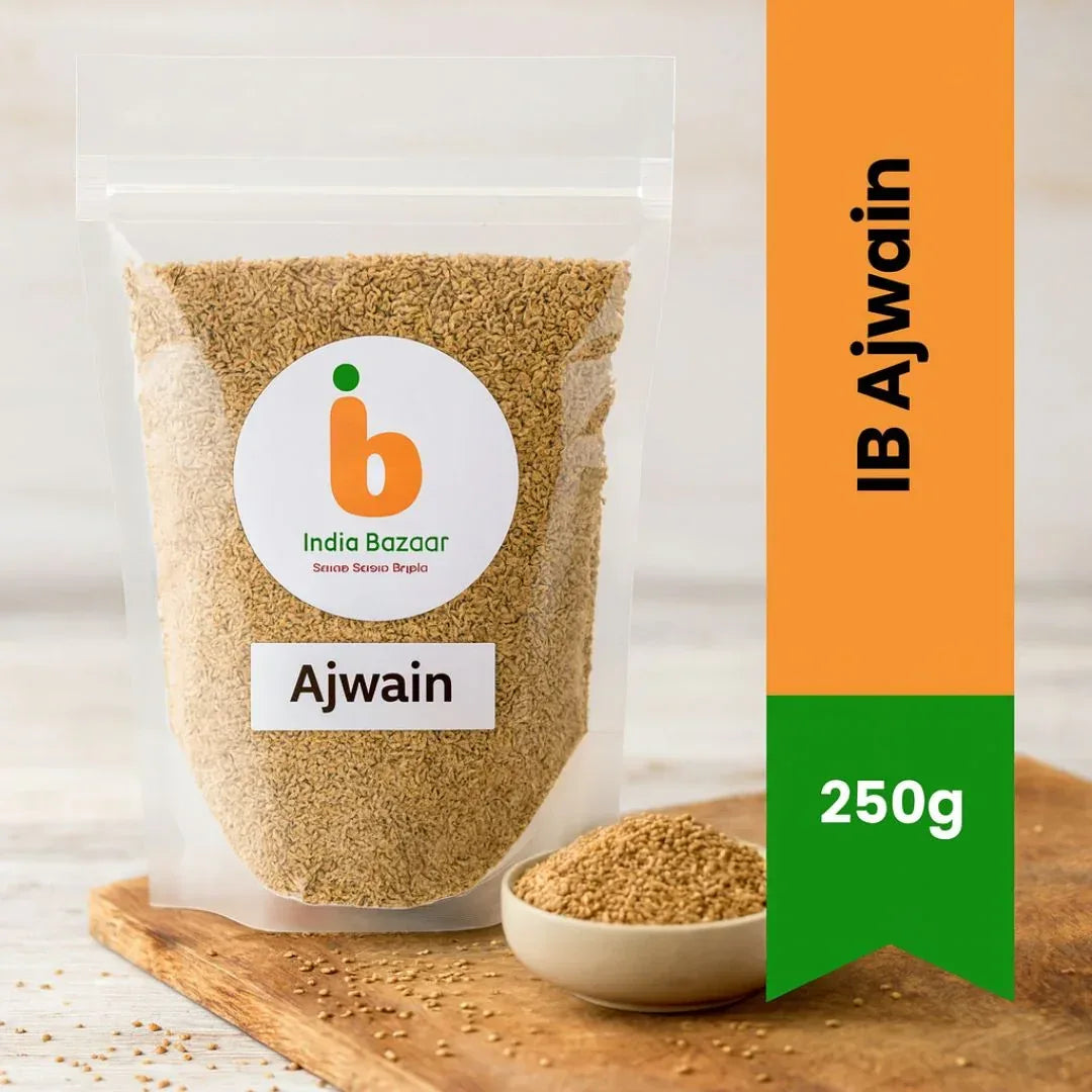 IB Carom Seeds (Ajwain Whole) | 250g - Sharp Thyme-Like Peppery Spice for Samosa Pastries, Tadka Dals & Instant Bloating Gas Relief | South Africa | India Bazaar