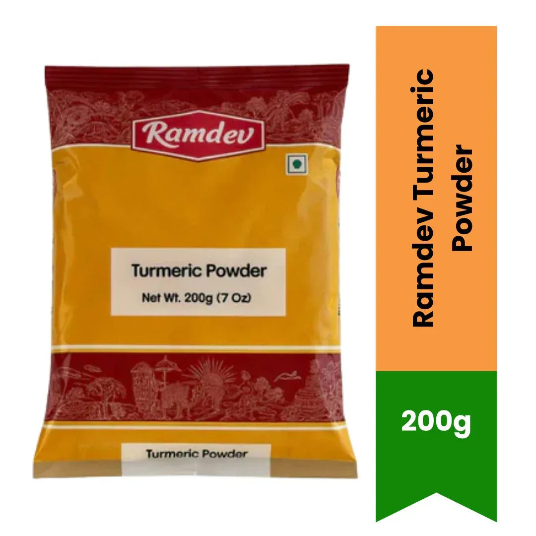 Ramdev Turmeric Powder 200g – Pure & Vibrant Indian Spice | Fresh & Natural