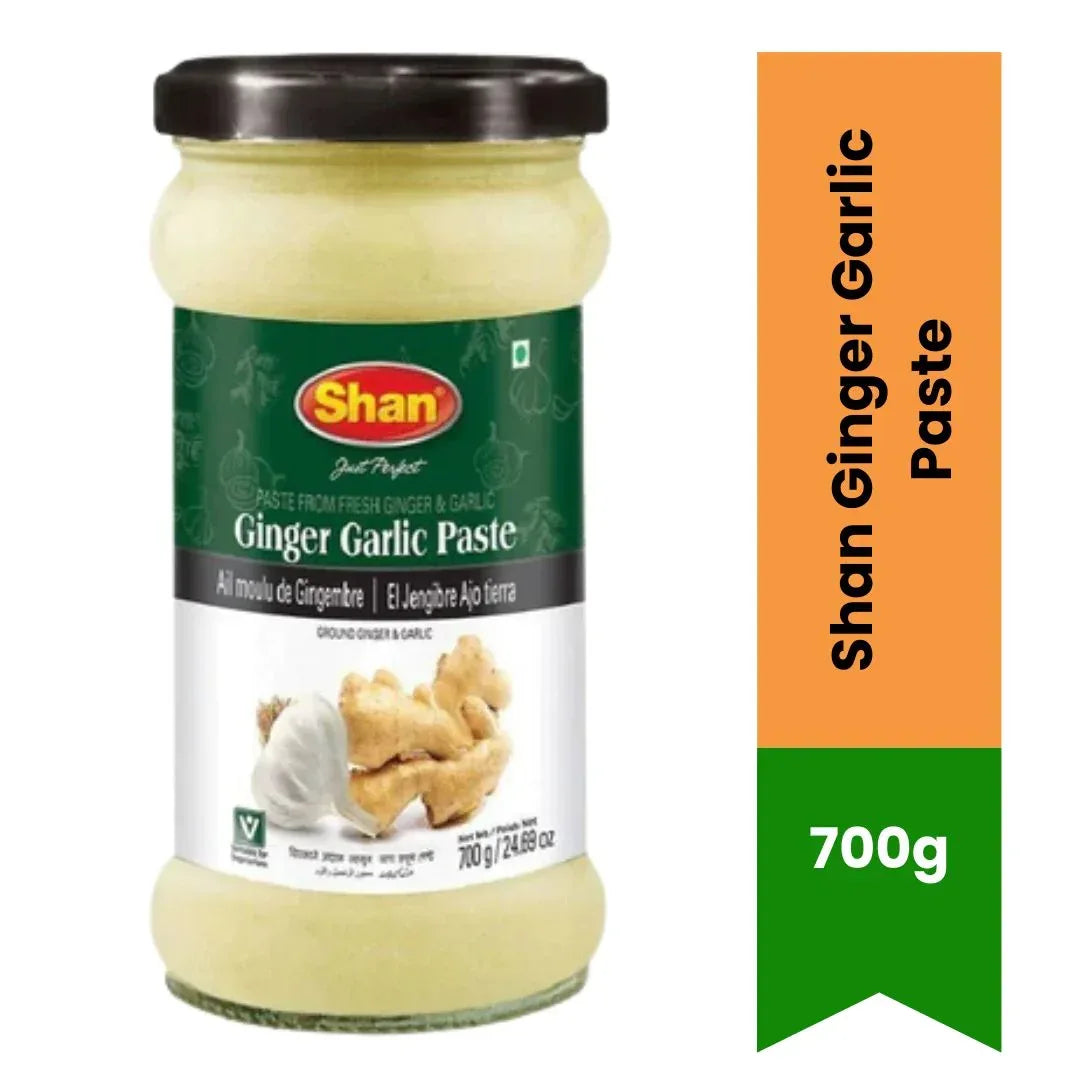 Shan Ginger Garlic Paste (Adrak Lasan Paste Value Pack) | 700g - Ready-to-Use Aromatic Crushed Blend for Daily Indian Curry Bases, Meat Marinades & Biryanis | South Africa | India Bazaar