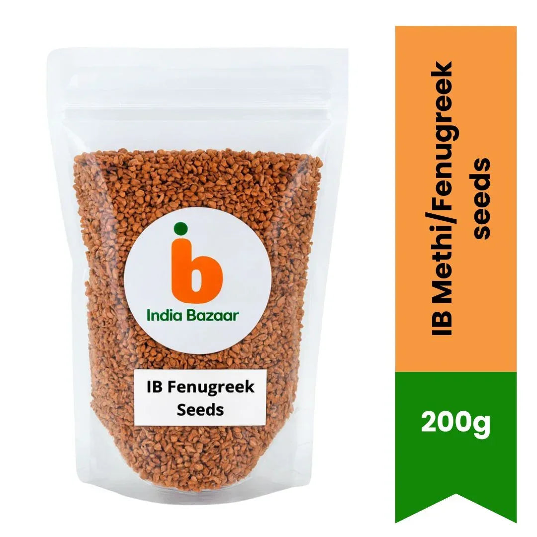 IB Fenugreek Seeds (Sabut Methi Dana Whole) - Bitter-Aromatic Whole Seeds for Pickle Tempering, Curry Bases & Sugar Management Wellness | South Africa | India Bazaar