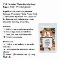 IB Wellness Whole Gantoda Long Pepper Root Pods (Ganthoda / Pipramul) | 100g - Ayurvedic Digestive & Joint Pain Relief Herb for Making Winter Teas & Healing Herbal Powders | South Africa | India Bazaar