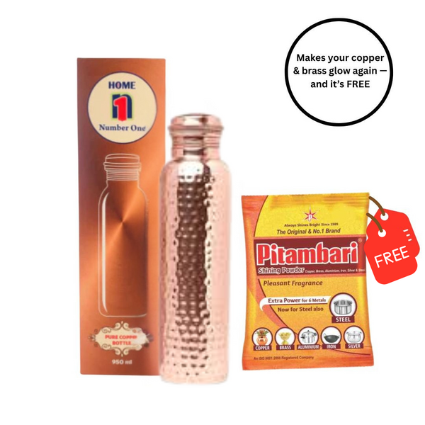 Home No.1 Hammered Pure Copper Bottle