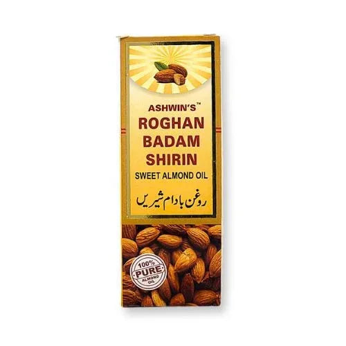 Ashwin Pharma Roghan Badam Shirin Sweet Almond Oil | 25ml - Premium Pure Nourishing Oil for Glowing Skin Care, Brain Tonic & Baby Massage | South Africa | India Bazaar