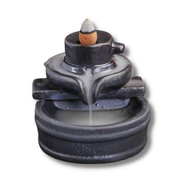 Back flowing Incense Burner - Shivling