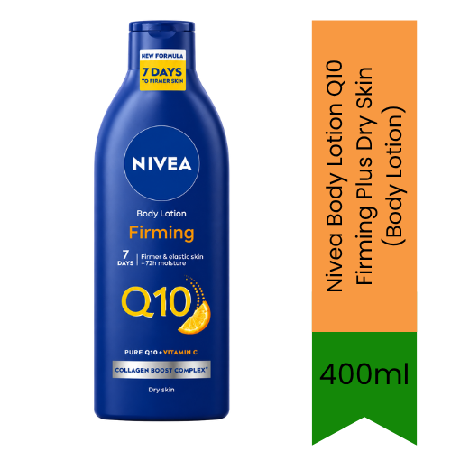 Nivea Body Lotion Q10 Firming Plus Dry Skin (Body Lotion) | 400ml - Premium Pure Firming Lotion for Dry Skin Elasticity & Deep Hydration | Delivers Smooth Skin & Radiant Tone | South Africa | India Bazaar