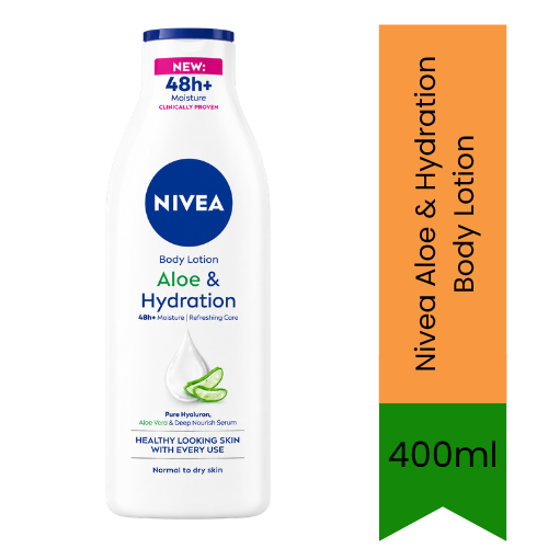 Nivea Aloe & Hydration Body Lotion | 400ml - Premium Pure Refreshing Moisture Lotion for Normal to Dry Skin Care & Hydration | Delivers Smooth Skin & Fresh Feel | South Africa | India Bazaar
