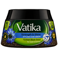 Dabur Vatika Strength & Shine Hair Styling Cream | 140ml - Premium Pure Hair Cream for Stronger Hair, Daily Styling & Nourishment | Delivers Brilliant Shine & Smooth Texture | South Africa | India Bazaar