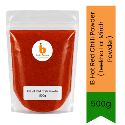 IB Hot Red Chilli Powder (Teekha Lal Mirch Powder) - Premium Pure Extra Hot Spice for Authentic Indian Cooking, Curries & Marinades | Delivers Intense Heat, Bold Flavor & Vibrant Red Color | South Africa | India Bazaar