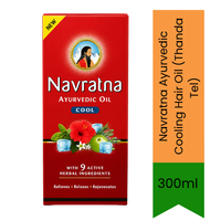 Navratna Ayurvedic Cooling Hair Oil (Thanda Tel) - Intensive Stress Relief Massage Fluid, Ends Headaches, Hair Fall, Fatigue & Body Mind Tension | South Africa | India Bazaar