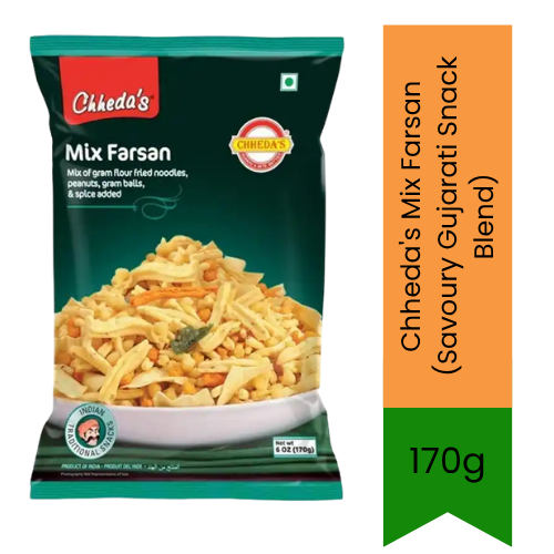 Chheda's Mix Farsan (Savoury Gujarati Snack Blend) | 170g - Crunchy Combination of Gathiya, Sev & Boondi, Perfect Topping for Misal Pav & Bhel | South Africa | India Bazaar