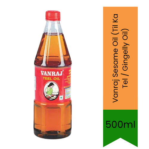 Vanraj Sesame Oil (Til Ka Tel / Gingelly Oil) - Pure Premium Cold-Pressed Cooking & Puja Oil, Nutrient-Rich Base for Sautéing & Ayurvedic Massages | South Africa | India Bazaar