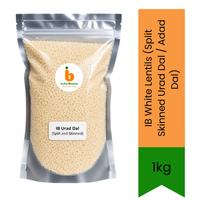 IB Split White Lentils (Split Skinned Urad Dal / Adad Dal) - Quick-Cooking Creamy Gram for Daily Creamy Dal Tadka, Soups & Savoury Vada Batters | South Africa | India Bazaar