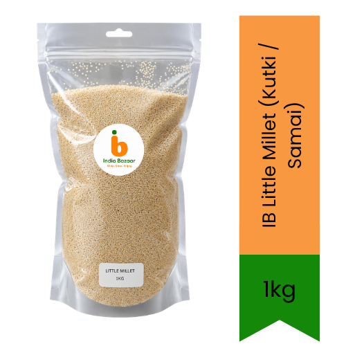 IB Little Millet (Kutki / Samai) | 1kg - Premium Pure Nutrient-Rich Gluten-Free Grain for Healthy Cooking, Porridge & Rice Alternative | Delivers High Fiber & Low GI | South Africa | India Bazaar