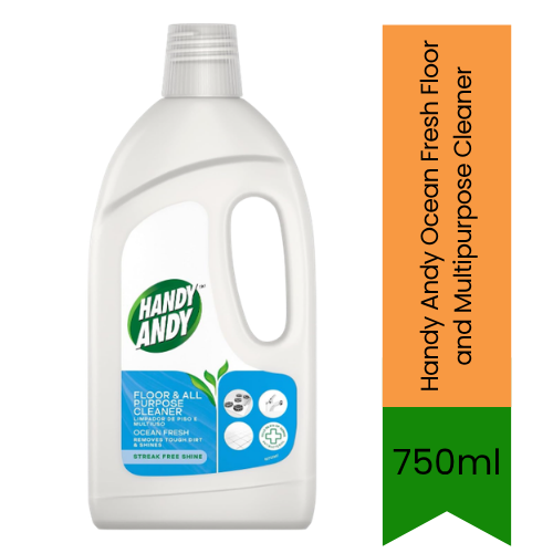 Handy Andy Ocean Fresh Floor & All Purpose Cleaner | 750ml - Premium Pure Disinfectant Multi-Surface Liquid | Kills 99.9% Germs & Streak-Free Shine | South Africa | India Bazaar