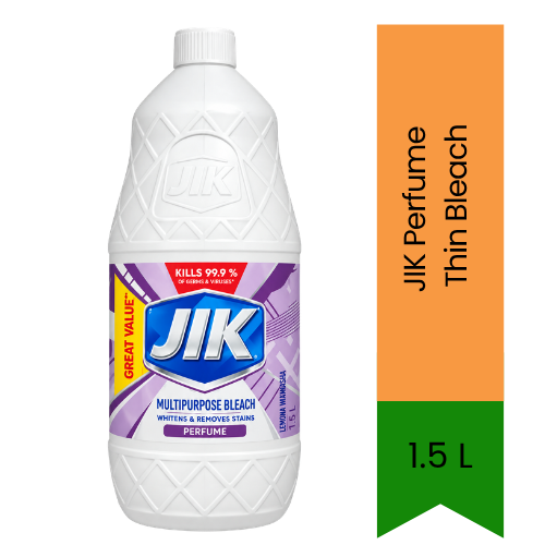 JIK Perfume Multipurpose Bleach | 1.5L- Premium Pure Disinfectant Cleaner for Laundry & Surfaces | Whitens, Removes Stains & Kills 99.9% Germs | South Africa | India Bazaar