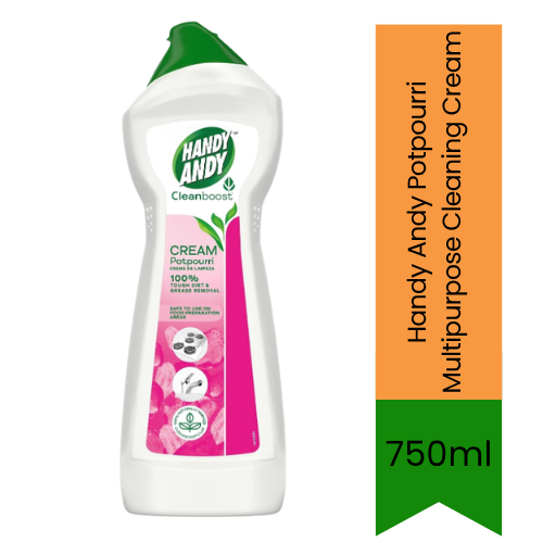 Handy Andy Potpourri Multipurpose Cleaning Cream | 750ml - Premium Pure Surface Cleaner Liquid for Kitchen & Bathroom | Removes Tough Dirt & Stains | South Africa | India Bazaar