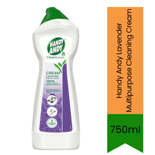 Handy Andy Lavender Multipurpose Cleaning Cream | 750ml - Premium Pure Surface Cleaner Liquid for Kitchen & Bathroom | Removes Tough Dirt & Stains | South Africa | India Bazaar
