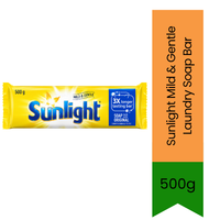 Sunlight Mild & Gentle Laundry Soap Bar - Premium Gentle Washing Bar for Clothes & Stain Removal | Deep Cleans, Softens & Cares for Fabrics | South Africa | India Bazaar