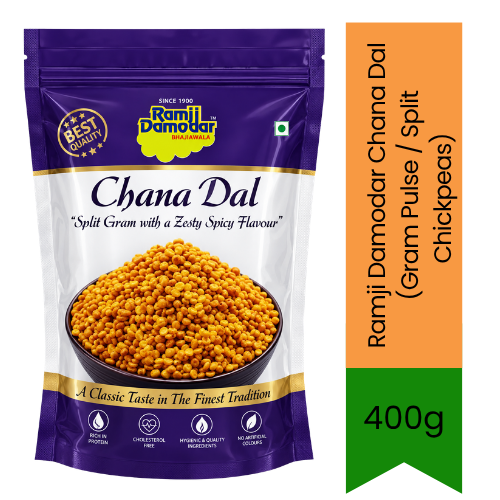 Ramji Damodar Chana Dal (Gram Pulse / Split Chickpeas) | 400g - Premium Staple Pulse | Rich in Protein & Fiber for Daily Indian Cooking | South Africa | India Bazaar