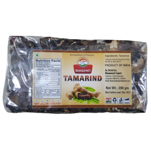 Bhanumati Tamarind (Pulp Block / Imli) - Traditional Tangy Cooking Ingredient | Rich Sour Flavor for Authentic Indian Dishes | South Africa | India Bazaar
