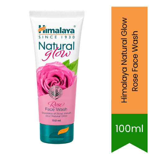 Himalaya Natural Glow Rose Face Wash | 100ml - Daily Softening & Brightening Formula | Deep Cleansing, Refreshing Fragrance & Natural Glow | South Africa | India Bazaar