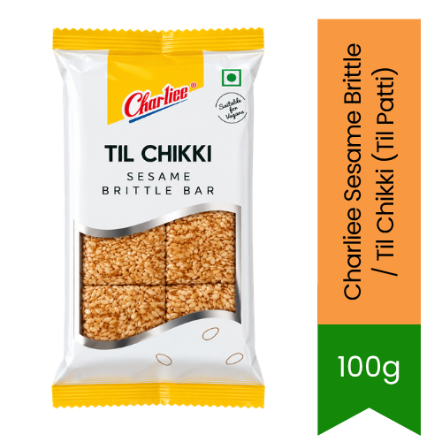 Charliee Sesame Brittle / Til Chikki (Til Patti) | 100g - Traditional Jaggery & Sesame Sweet | Crunchy Texture, Rich Energy & Authentic Taste | South Africa | India Bazaar