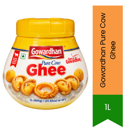 Gowardhan Pure Cow Ghee (Shuddh Desi Ghee) - Pure Clarified Butter | Rich Aroma, Traditional Taste & Premium Cooking Quality | South Africa | India Bazaar