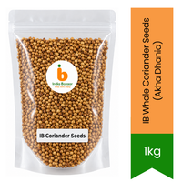 IB Whole Coriander Seeds (Akha Dhania) - Aromatic Whole Spice Seeds for Dry-Roasting, Homemade Garam Masala Grinding & Tadka Curry Bases | South Africa | India Bazaar