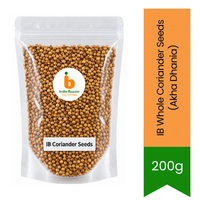 IB Whole Coriander Seeds (Akha Dhania) - Aromatic Whole Spice Seeds for Dry-Roasting, Homemade Garam Masala Grinding & Tadka Curry Bases | South Africa | India Bazaar