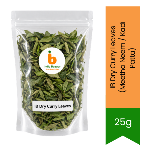 IB Dry Curry Leaves (Meetha Neem / Kadi Patta) | 25g - Fragrant Whole Dried Herbs for Tempering Dals, South Indian Sambar & Aromatic Oil Tadka | South Africa | India Bazaar