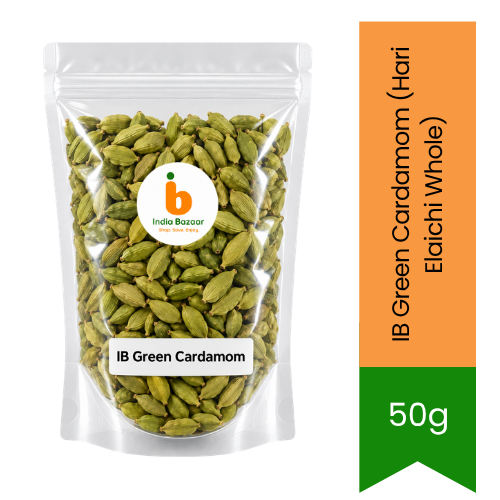 IB Green Cardamom (Hari Elaichi Whole) | - Premium Whole Aromatic Pods for Flavoring Curries, Festive Biryanis, Sweet Mithai & Indian Masala Chai | South Africa | India Bazaar