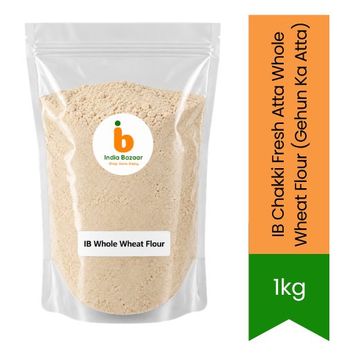 IB Chakki Fresh Atta Whole Wheat Flour (Gehun Ka Atta) | 1kg - Premium Stone-Ground Flour for Making Soft Daily Rotis, Phulkas, Chapattis & Parathas | South Africa | India Bazaar