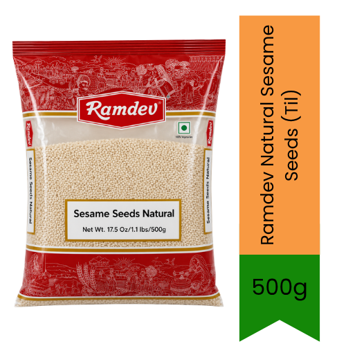 Ramdev Natural Sesame Seeds (Til) - Premium Pure Natural Whole Seeds for Sweets, Baking, Cooking & Garnishing | Delivers Authentic Nutty Flavor & Rich Aroma | South Africa | India Bazaar