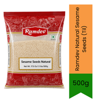 Ramdev Natural Sesame Seeds (Til) - Premium Pure Natural Whole Seeds for Sweets, Baking, Cooking & Garnishing | Delivers Authentic Nutty Flavor & Rich Aroma | South Africa | India Bazaar