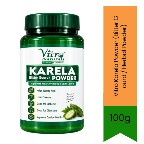 Vitro Karela Powder (Bitter Gourd / Herbal Powder) | 100g - Organic Ayurvedic Supplement | Supports Healthy Blood Sugar & Metabolism | South Africa | India Bazaar
