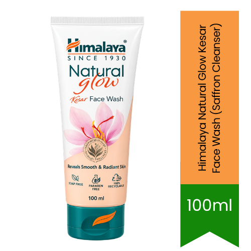 Himalaya Natural Glow Kesar Face Wash (Saffron Cleanser) | 100ml - Gentle Facial Cleanser | Brightens Skin Tone & Clears Complexion | South Africa | India Bazaar