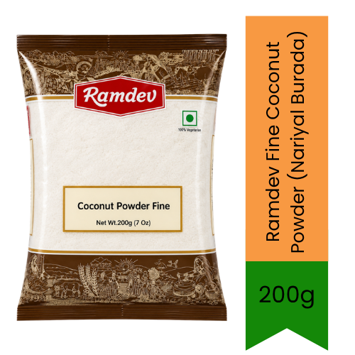 Ramdev Fine Coconut Powder (Nariyal Burada) - Premium Desiccated Coconut Powder for Sweets, Baking & Curries | Delivers Authentic Tropical Flavor & Rich Aroma | South Africa | India Bazaar