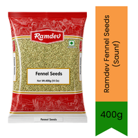 Ramdev Fennel Seeds (Saunf) - Premium Pure Whole Aromatic Seeds for Curries, Desserts & Mouth Freshener | Delivers Authentic Sweet Flavor & Digestive Benefits | South Africa | India Bazaar