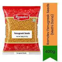 Ramdev Fenugreek Seeds (Methi Dana) - Premium Pure Whole Seeds for Tempering, Curries & Pickles | Delivers Authentic Bitter-Aromatic Flavor & Health Benefits | South Africa | India Bazaar