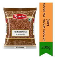 Ramdev Whole Flax Seeds (Alsi) - Premium Pure Whole Superfood Seeds for Smoothies, Baking & Daily Wellness | Delivers Nutritious Omega-3 Fiber & Nutty Flavor | South Africa | India Bazaar