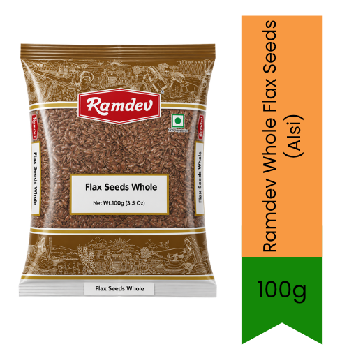 Ramdev Whole Flax Seeds (Alsi) - Premium Pure Whole Superfood Seeds for Smoothies, Baking & Daily Wellness | Delivers Nutritious Omega-3 Fiber & Nutty Flavor | South Africa | India Bazaar